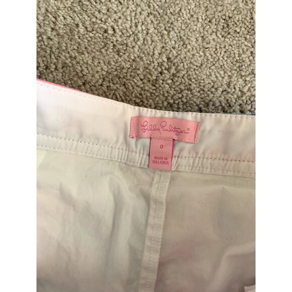 Lilly Pulitzer Collette Scallop Hem Pink Sea Skort Size 0 - Picture 6 of 6